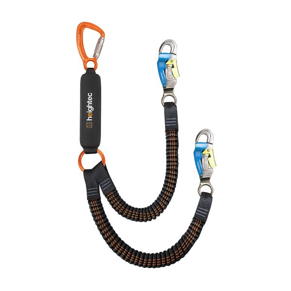 FLEXOR Elasticated Twin Lanyard – tri-act, STEPLOCK hook