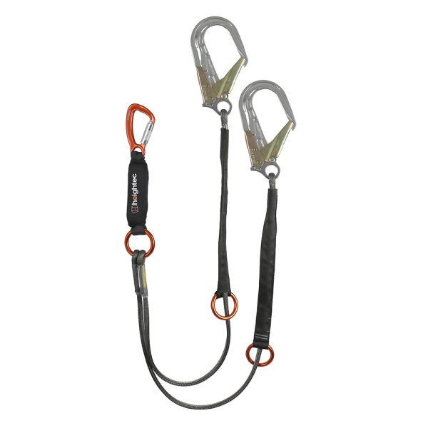 ELITE twin lanyard - triple action, 1.85m, CE/ANSI, clip back