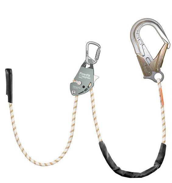 PIRANHA adjustable lanyard - 2m, ANSI steel tri-act