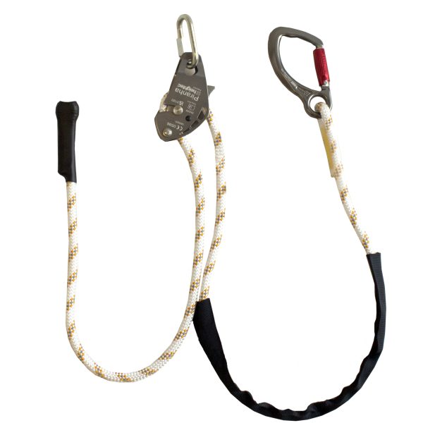 PIRANHA adjustable lanyard 2m, oval screwlink, twistlock